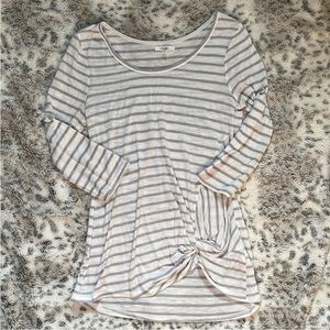 Maurice's stripe twisted bottom top